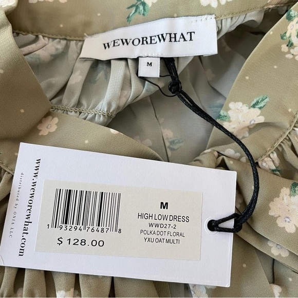 WeWoreWhat Women's Green and White Dress. Size Medium. NWT! - Picture 5 of 7